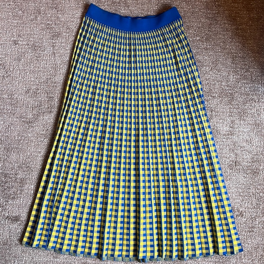 Derek Lam 10 Crosby Pleated Gingham Midi Skirt Set - Picture 3 of 14